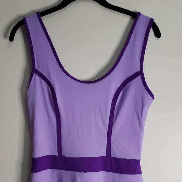 Fashion Nova Let's Go Romper Purple Combo Athletic Dress Medium NWT - Picture 3 of 13